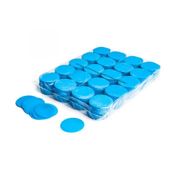 Confetti rondjes lichtblauw papier 1KG