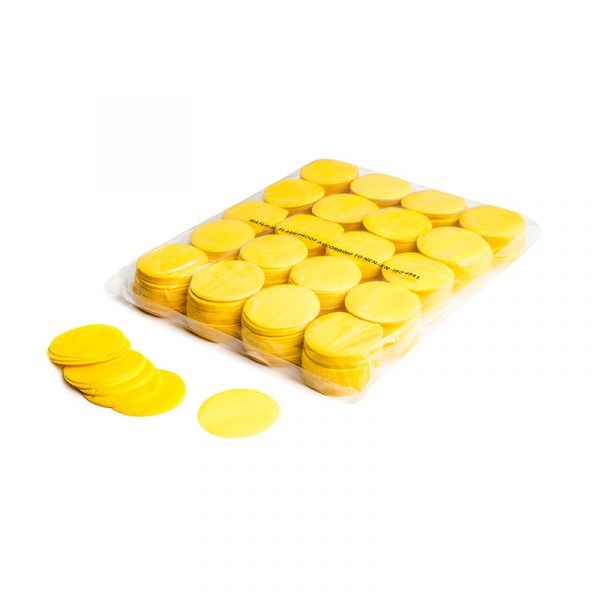 Confetti rondjes geel papier 1KG
