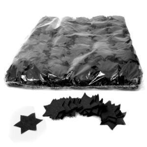 CON03BK – Confetti sterren zwart papier 1kg