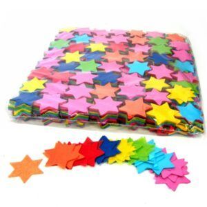 CON03MC – Confetti sterren multicolor papier 1kg