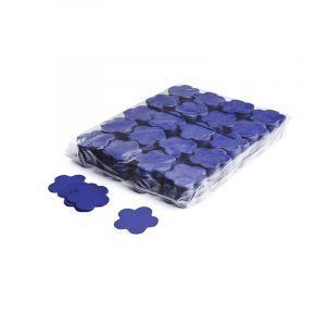 CON06DB – Confetti bloemetjes donkerblauw papier 1kg