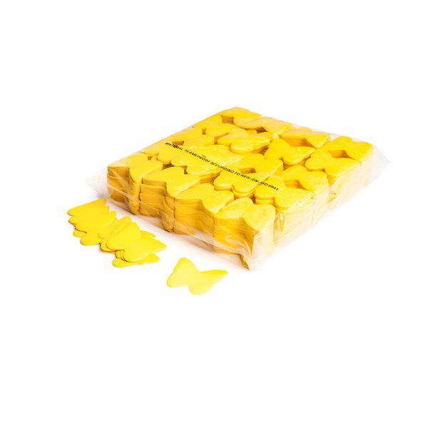 Confetti vlinders geel papier 1kg