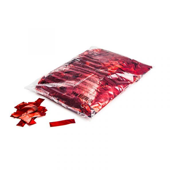 Confetti rood metallic 1kg