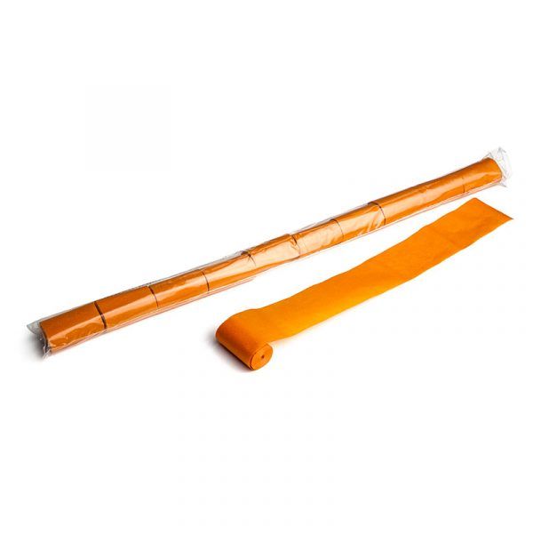 Streamer oranje papier 10m x 50mm