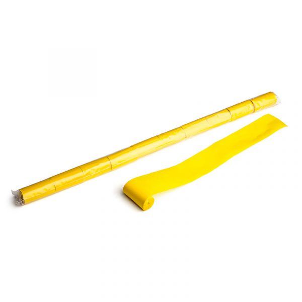 Streamer geel papier 10m x 50mm